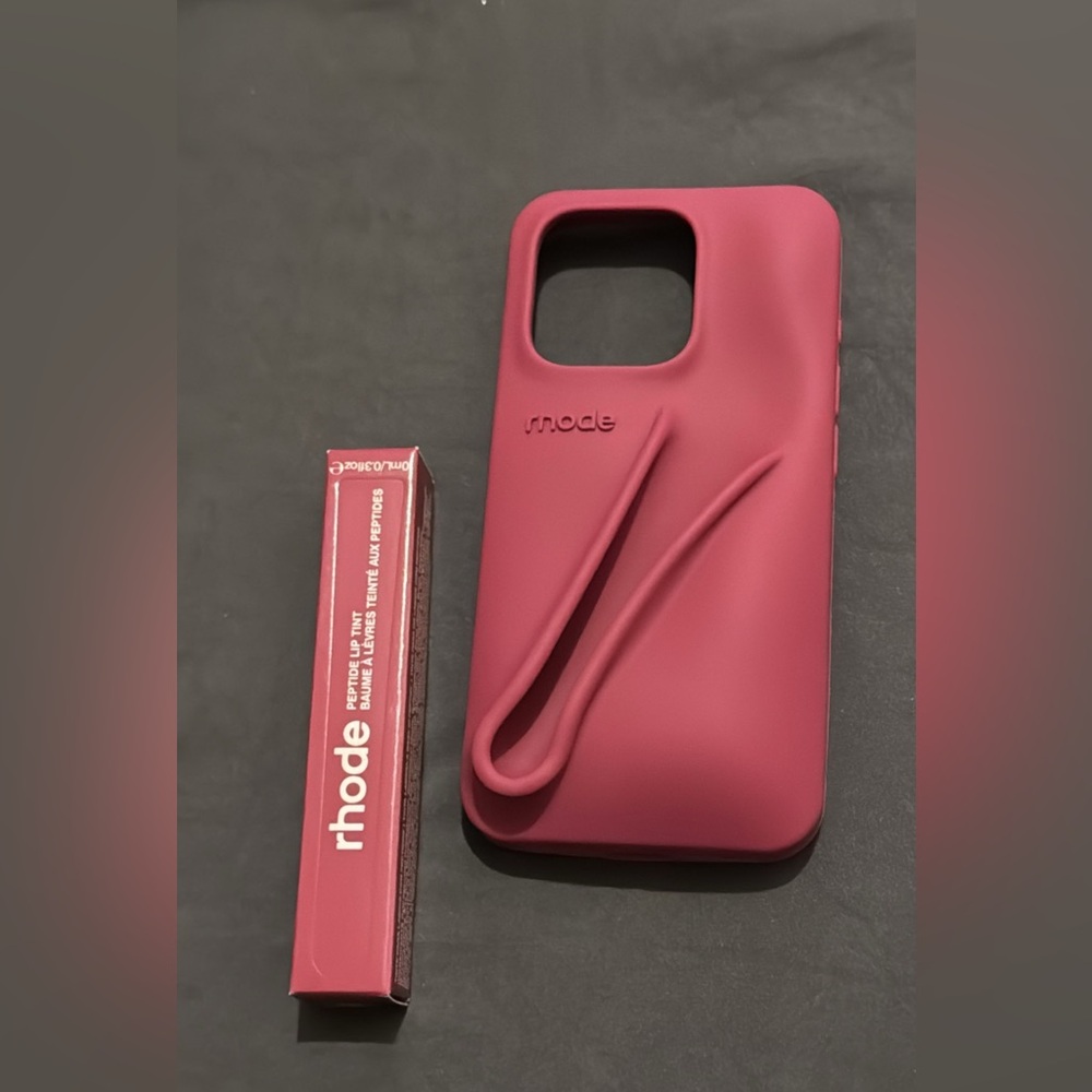 Rhode iPhone 15 case and lip tint